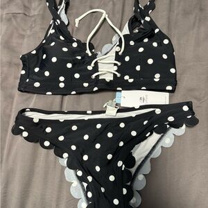 Cupshe Black and White Polka Dot Bikini